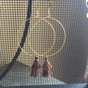 Handmade gold hoop earrings